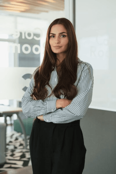 Professional reviewing finances